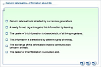 Genetic information – information about life