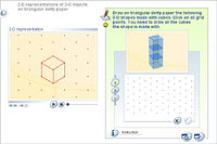 2-D representations of 3-D objects on triangular dotty paper