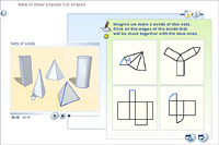 Nets of other popular 3-D shapes
