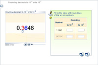Rounding decimals to 10–1 or to 10–2