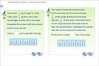 Subtracting fractions – practical problems