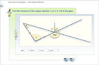 Isosceles triangles – solving problems