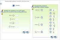 Multiplying common fractions and decimals