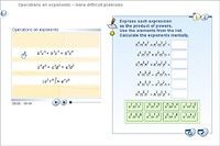 Operations on exponents – more difficult problems