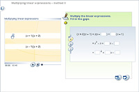 Multiplying linear expressions – method II