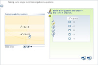 Taking out a single term from algebraic equations