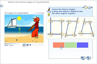 Interior and exterior angles of a quadrilateral