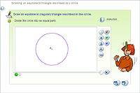 Drawing an equilateral triangle inscribed in a circle