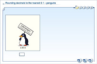 Rounding decimals to the nearest 0.1 – penguins