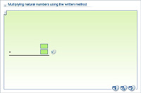 Multiplying natural numbers using the written method