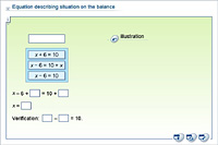 Equation describing situation on the balance