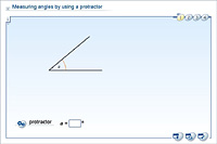Measuring angles by using a protractor