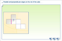 Parallel and perpendicular edges on the net of the cube