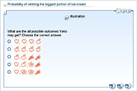 Probability of winning the biggest portion of ice-cream