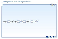 Writing numbers as the sum of powers of 10
