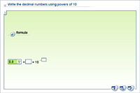 Write the decimal numbers using powers of 10