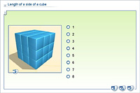 Length of a side of a cube