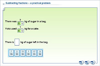 Subtracting fractions – a practical problem