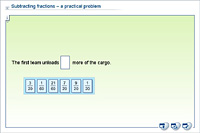Subtracting fractions – a practical problem