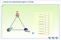 Vertical and supplementary angles in a triangle