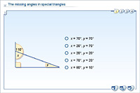 The missing angles in special triangles