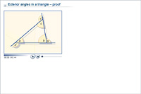 Exterior angles in a triangle – proof