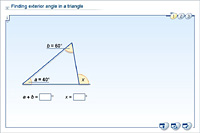 Finding exterior angle in a triangle