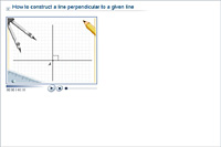 How to construct a line perpendicular to a given line