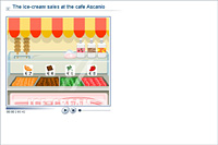 The ice-cream sales at the cafe Ascanio