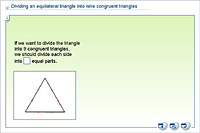 Dividing an equilateral triangle into nine congruent triangles