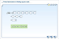 Prime factorisation in finding square roots