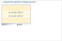 Using the basic operations on integral exponents