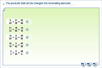 The products that can be changed into terminating decimals