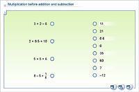 Multiplication before addition and subtraction