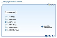 Changing fractions to decimals