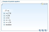 Examples of quadratic equations