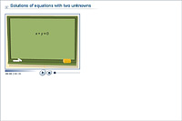 Solutions of equations with two unknowns