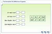 The formula for the difference of squares
