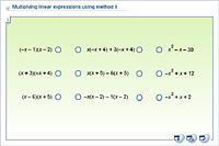 Multiplying linear expressions using method II