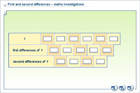 First and second differences – maths investigations