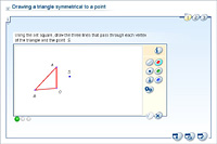 Drawing a triangle symmetrical to a point