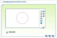Drawing a square inscribed in a circle