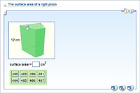 The surface area of a right prism
