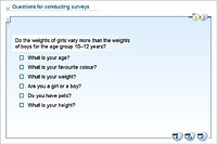 Questions for conducting surveys