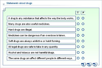 Statements about drugs