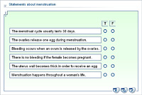 Statements about menstruation