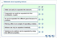 Statements about separating mixtures