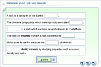 Statements about rocks and minerals