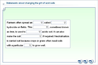 Statements about changing the pH of acid soils