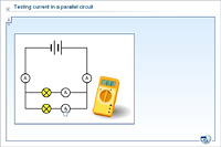 Testing current in a parallel circuit
